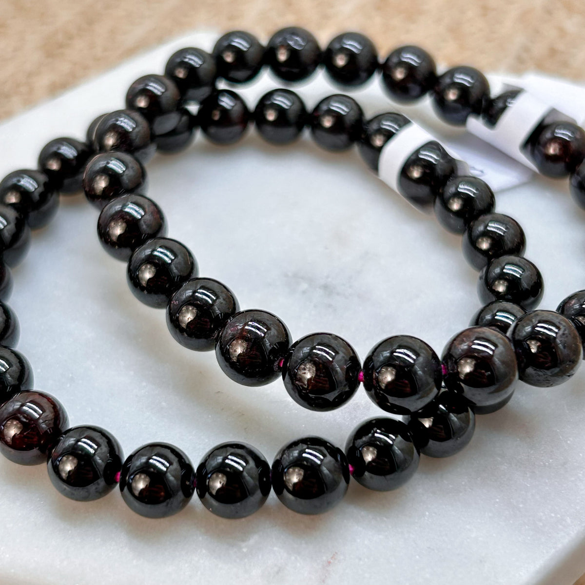 Granat Armband 8 mm