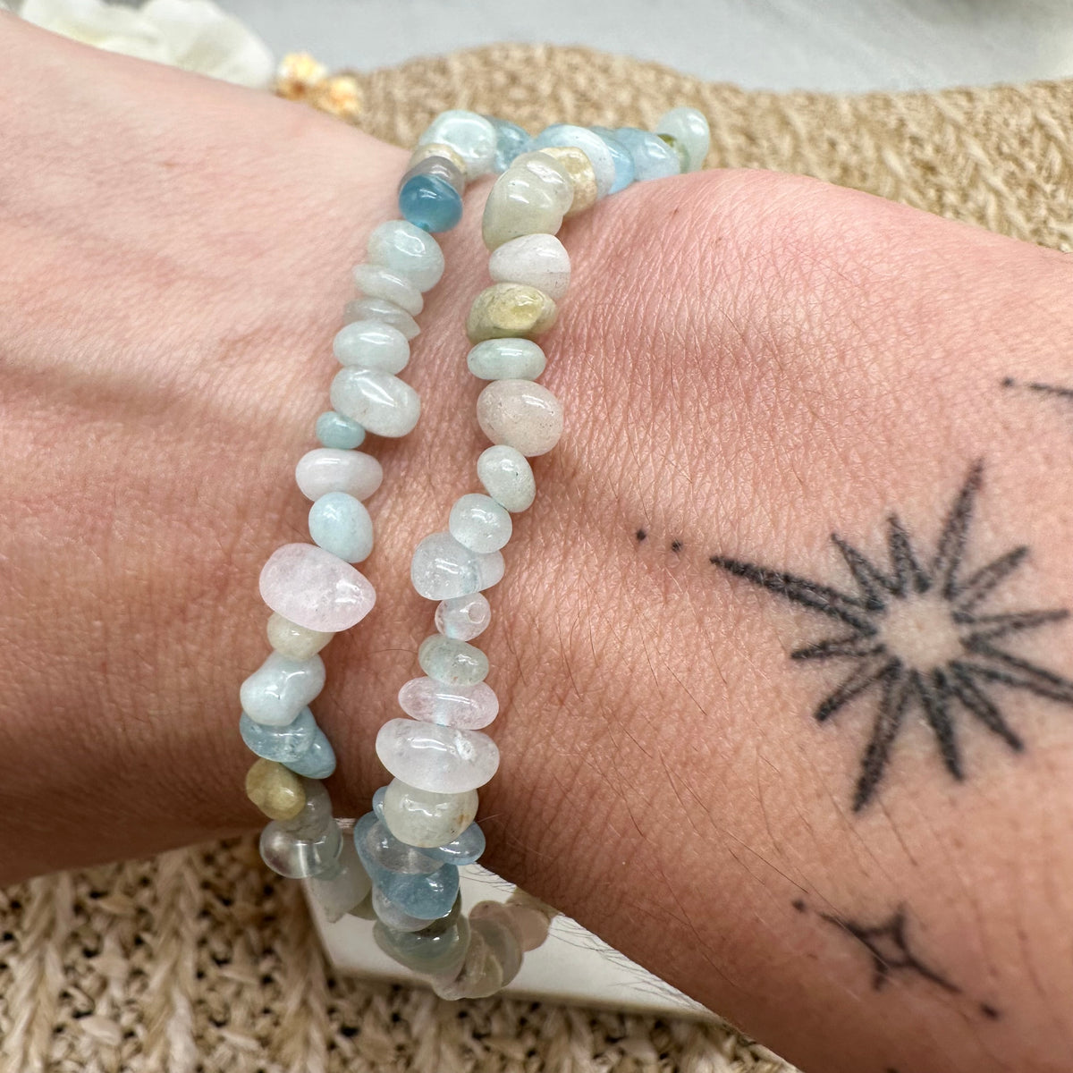 Beryll (mehrfarbig) Splitterarmband
