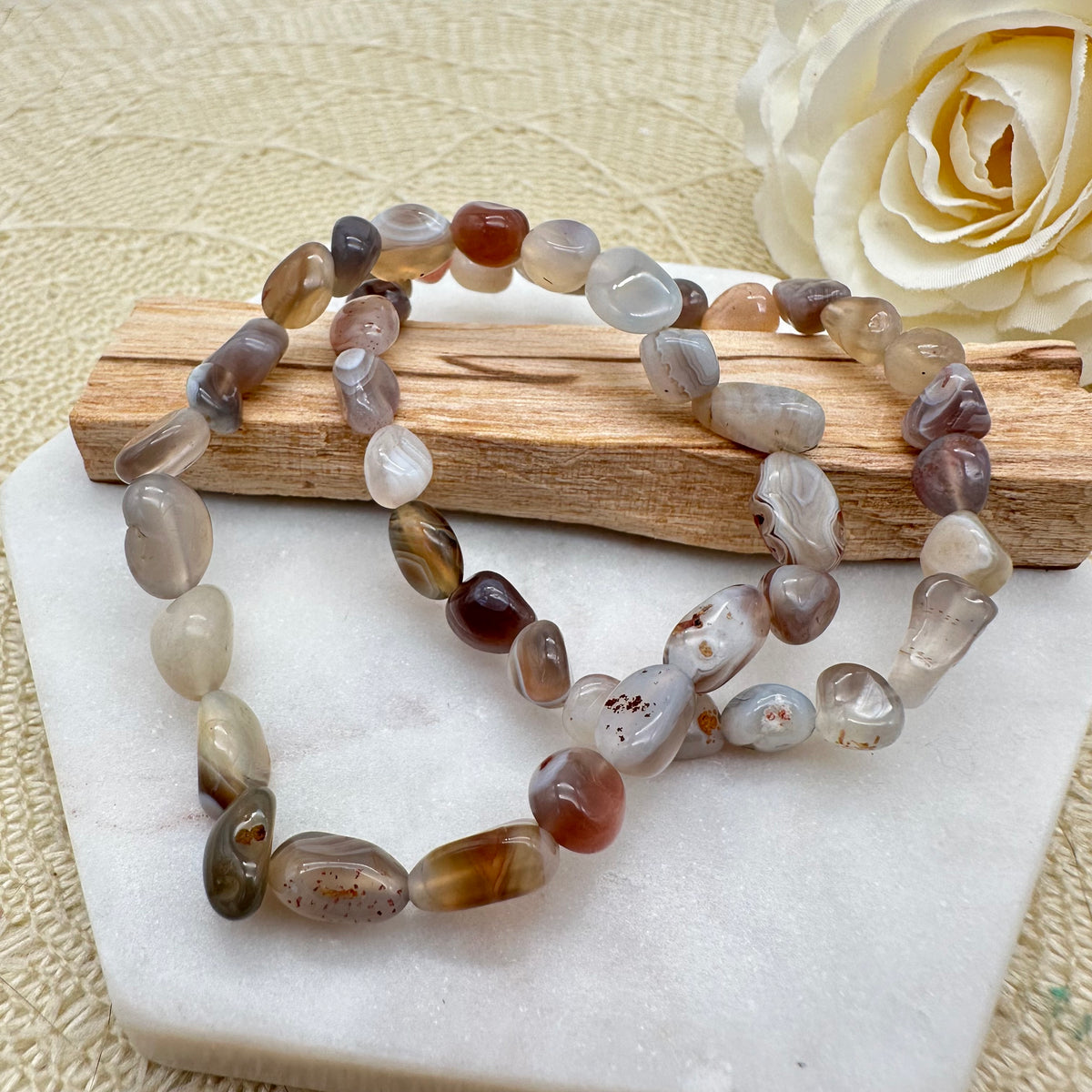Botswana Achat Nugget Armband