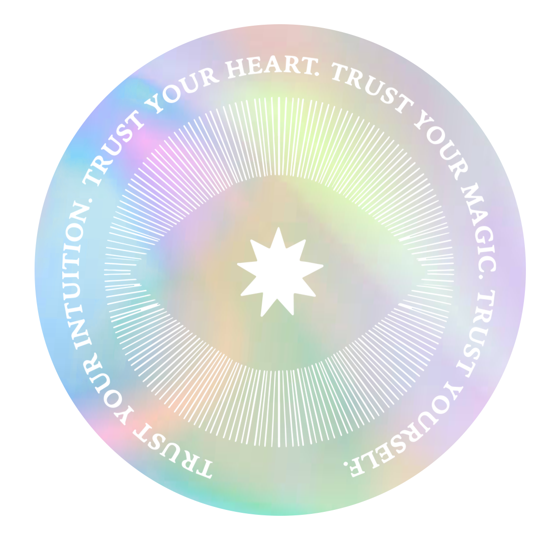 Holografischer Aufkleber "Trust"