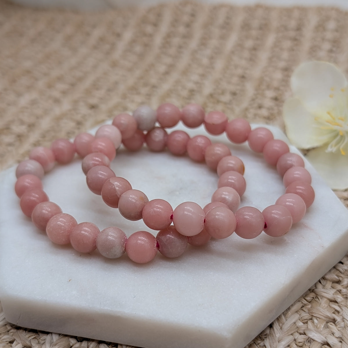 Pinker Opal Armband 8 mm
