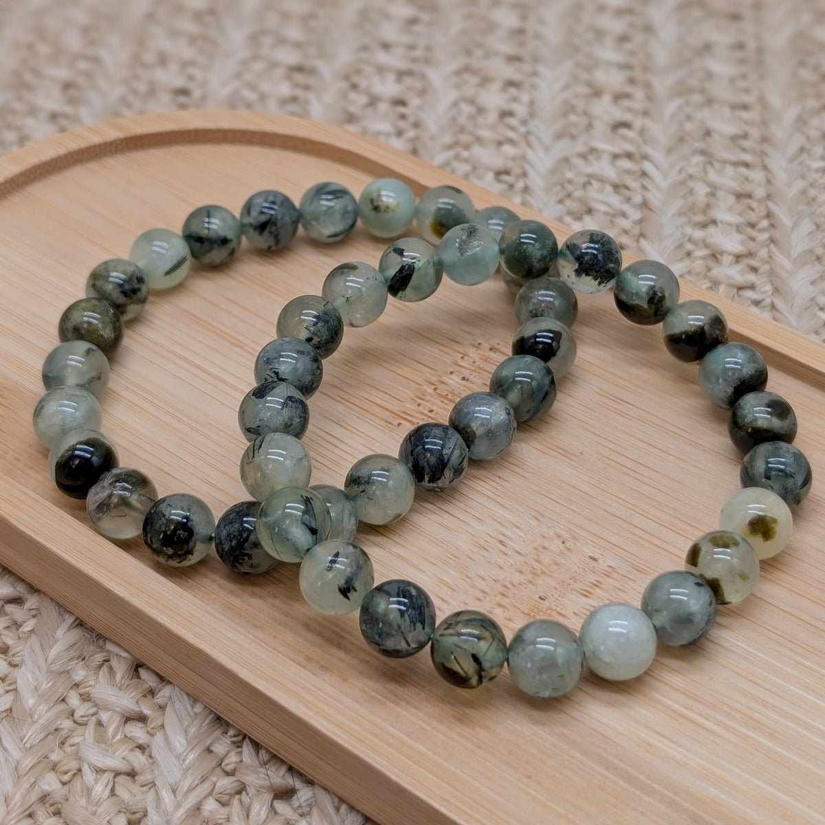 Prehnit Armband 8mm