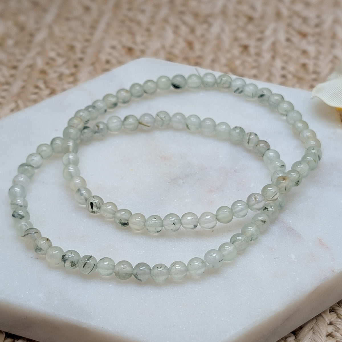 Prehnit Armband 4 mm