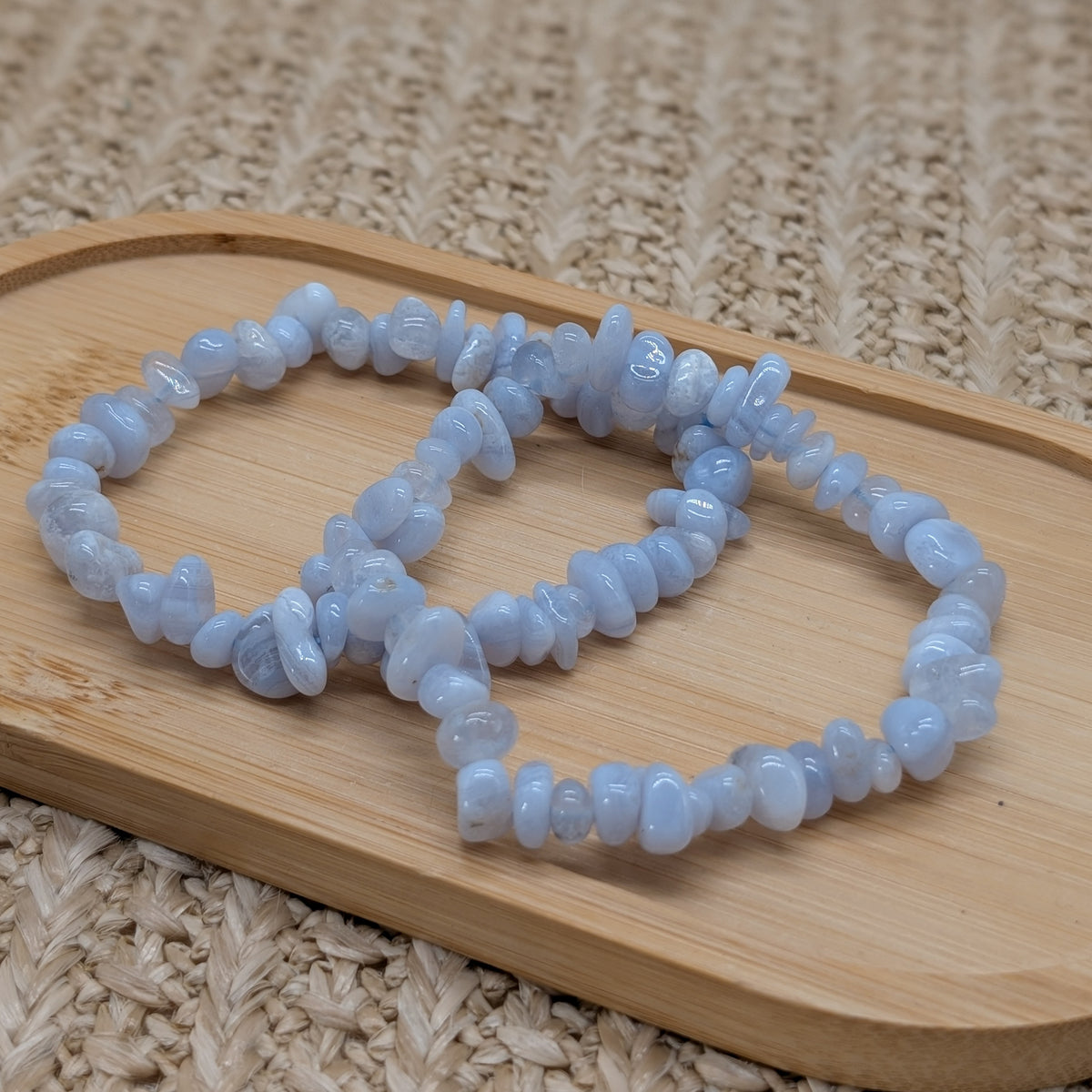 Chalcedon / Blue Lace Achat Splitterarmband