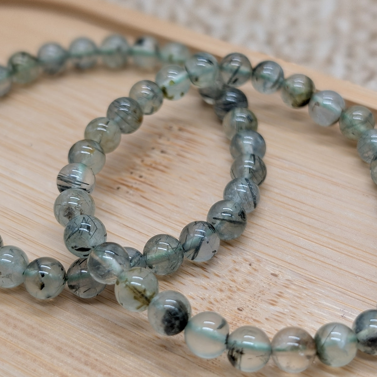 Prehnit Armband 6 mm