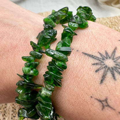 Chromdiopsid Splitterarmband