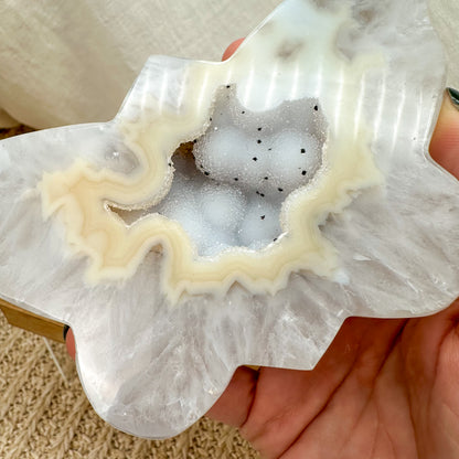 funkelnder Druzy Achat Schmetterling