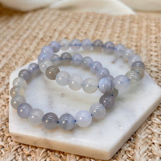 Chalcedon Armband 9 mm