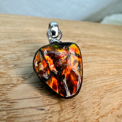 Ammolith Kettenanhänger, 925 silber [B]