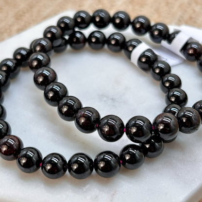 Granat Armband 8 mm