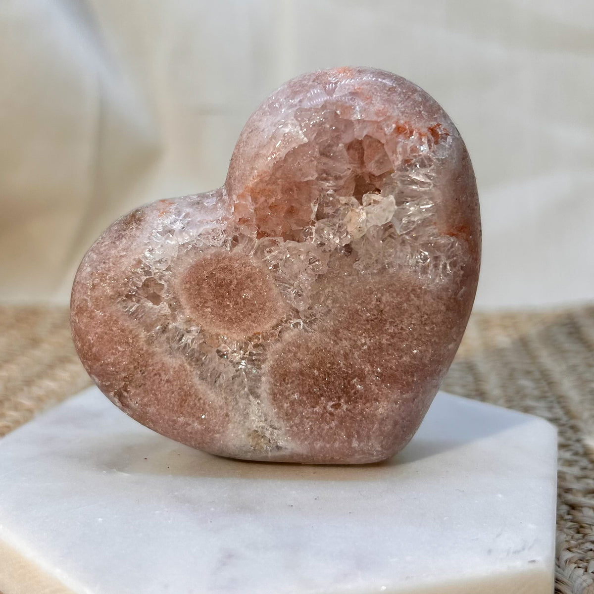 Druzy Pink Amethyst Herz [BL]