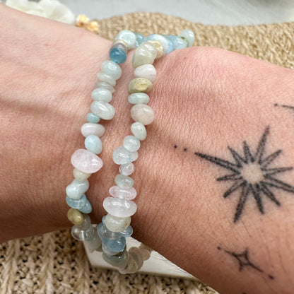Beryll (mehrfarbig) Splitterarmband