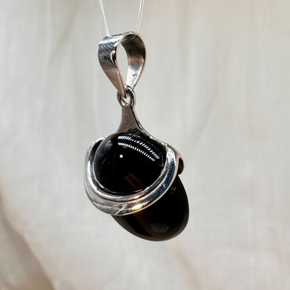 Onyx Kettenanhänger 925er silber