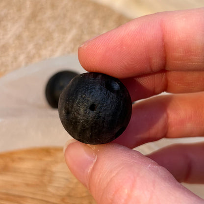 Silber Obsidian Mond Gravur