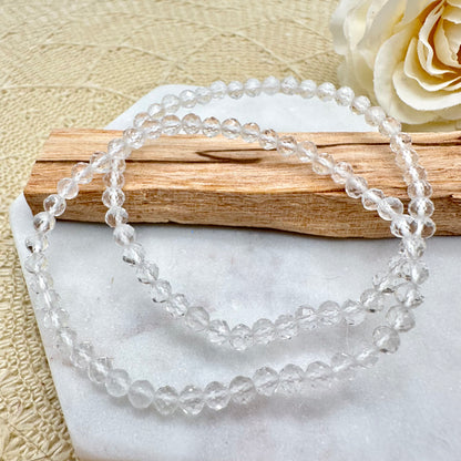 Bergkristall Armband facettiert 4mm