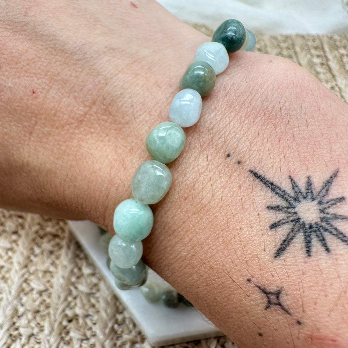 Jade Nugget Armband
