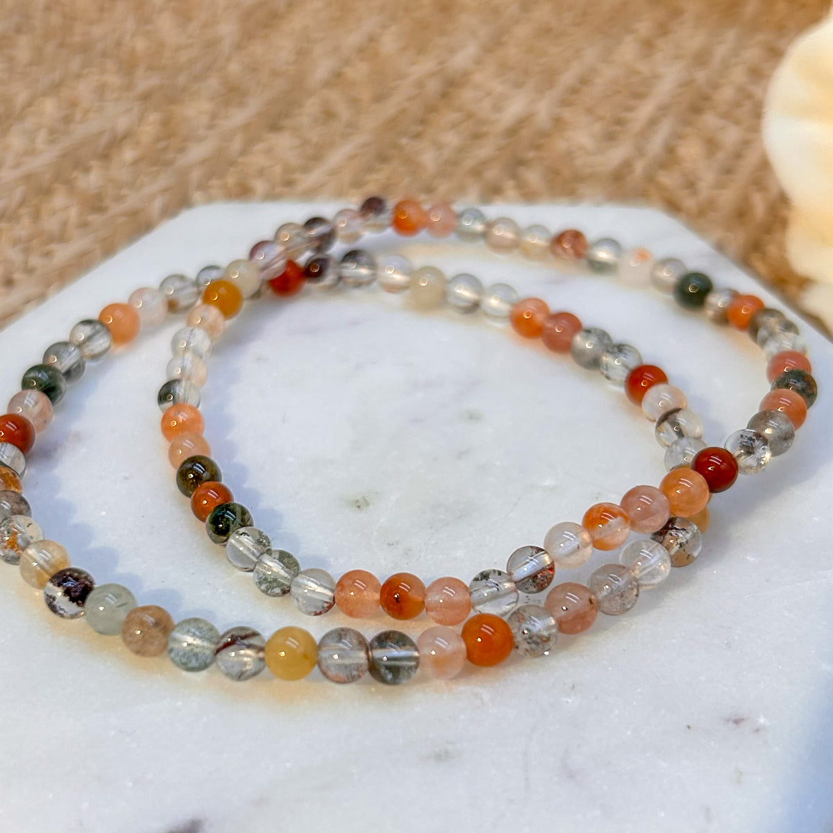 Bergkristall Armband mit Einschlüssen 4 mm