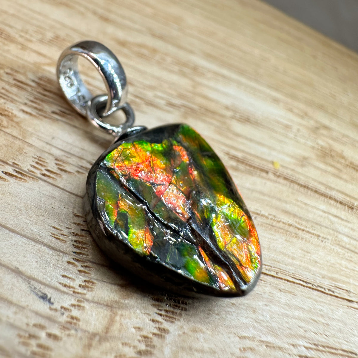 Ammolith Kettenanhänger, 925 silber [B]