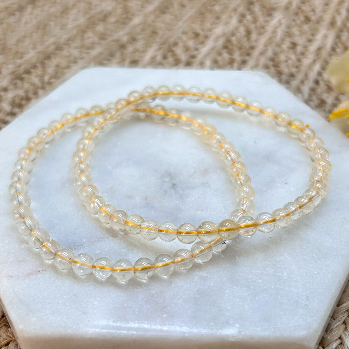 Citrin Armband 4 mm