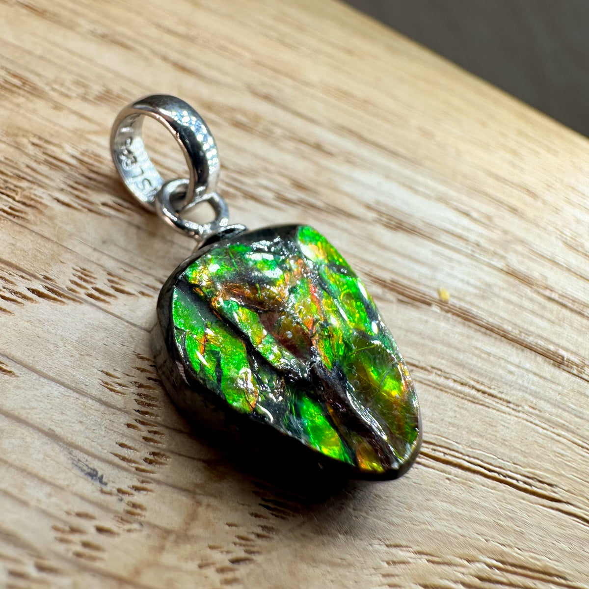 Ammolith Kettenanhänger, 925 silber [B]