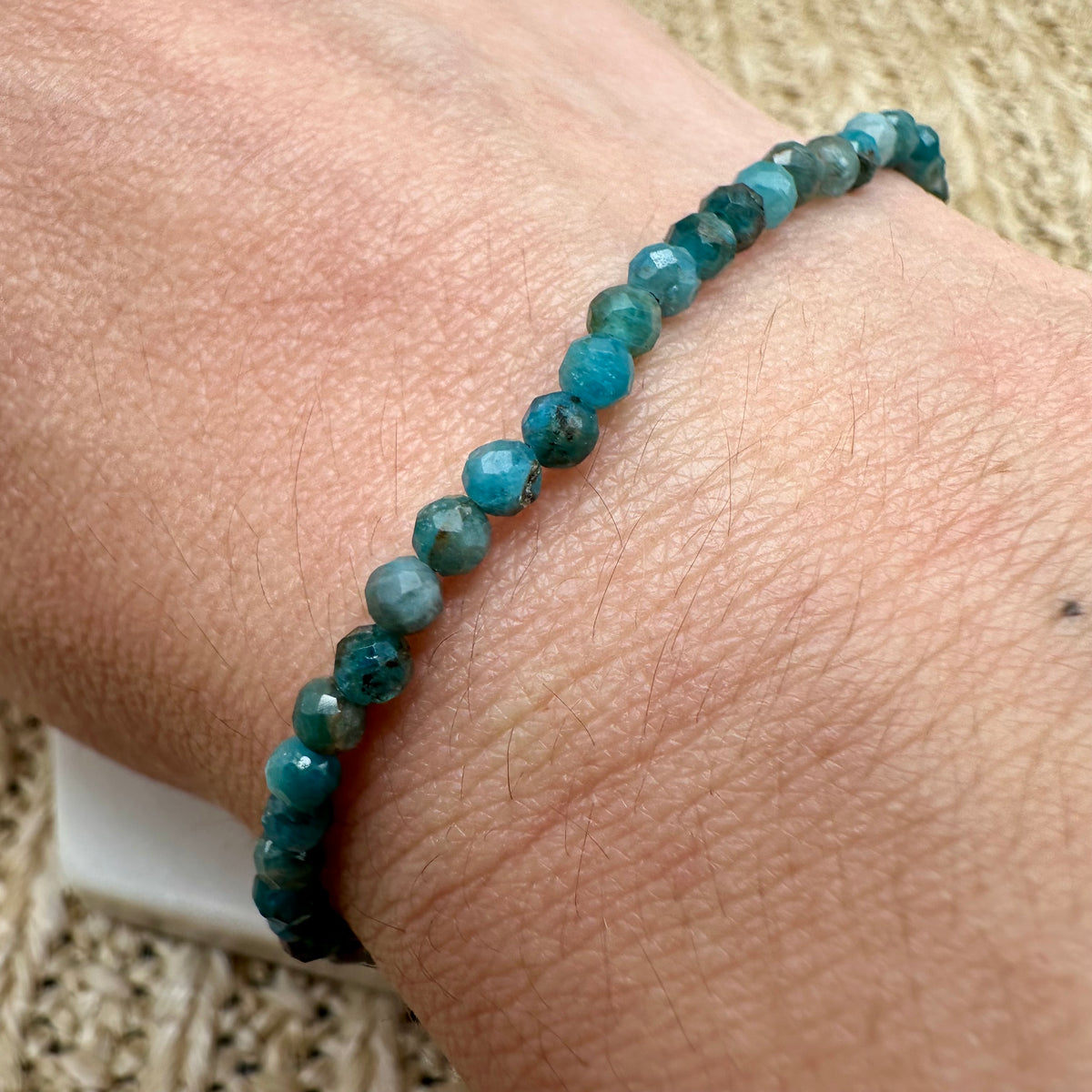Apatit Armband facettiert 3 mm