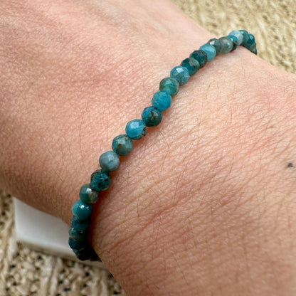 Apatit Armband facettiert 3 mm