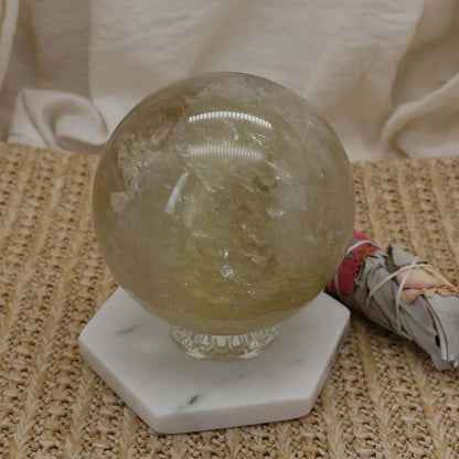 XL Gebrannte Citrin Kugel - Crystales