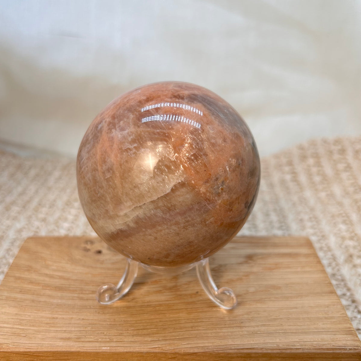Beige Mondstein Kugel mit Flash [BM]