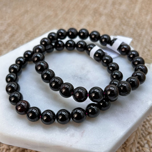 Granat Armband 8 mm