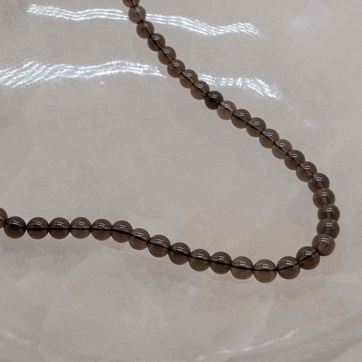 Rauchquarz Halskette 6 mm