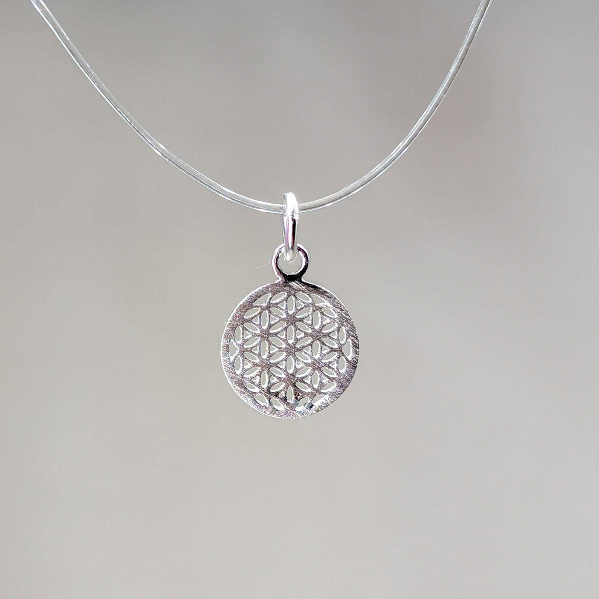 Blume des Lebens Kettenanhänger, 925er Silber