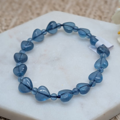 HQ Aquamarin Herz Armband