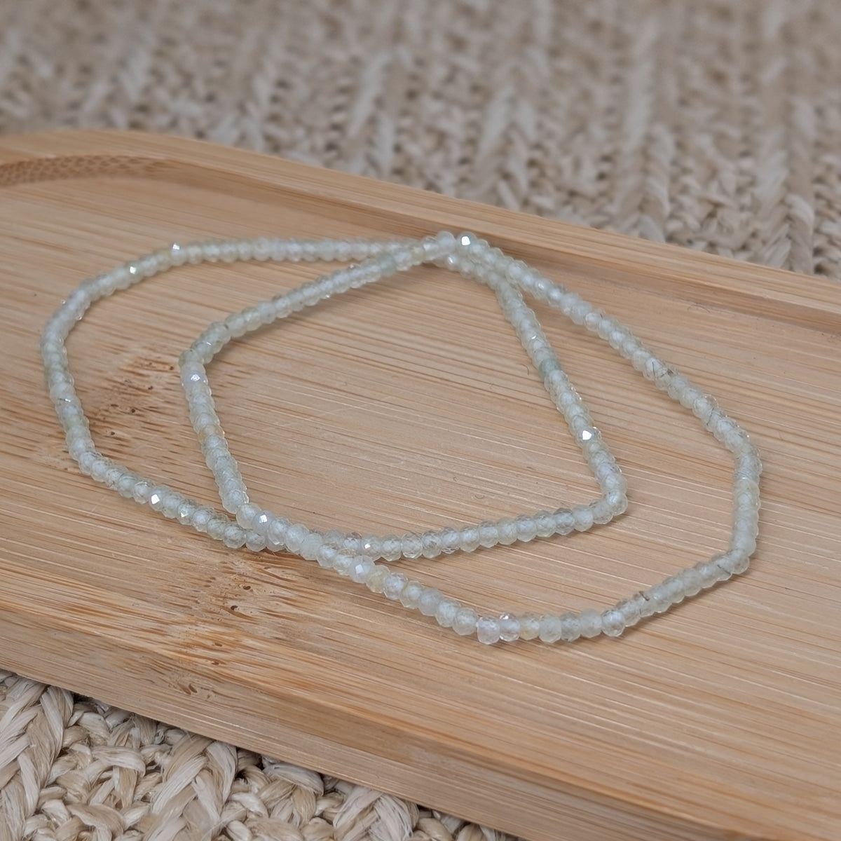 Prehnit Armband facettiert 2,5mm