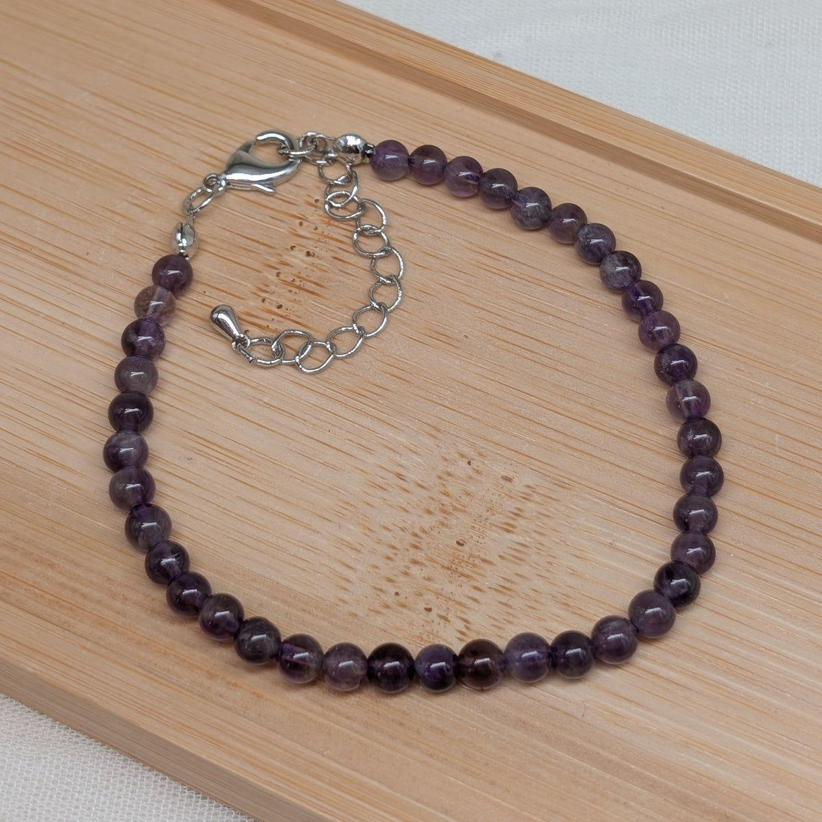 Amethyst Fußkettchen, 4 mm