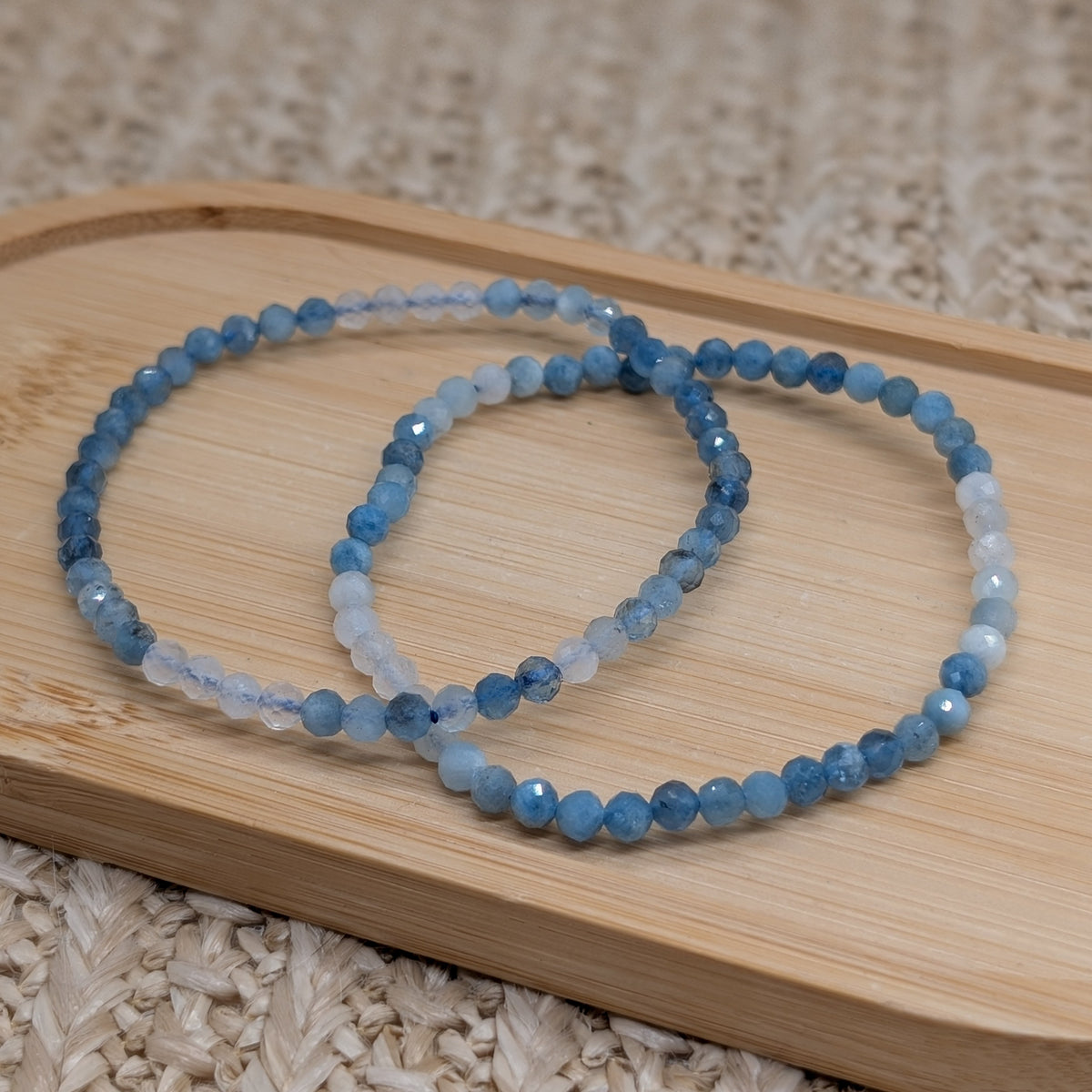 Aquamarin Mix Armband facettiert 4 mm