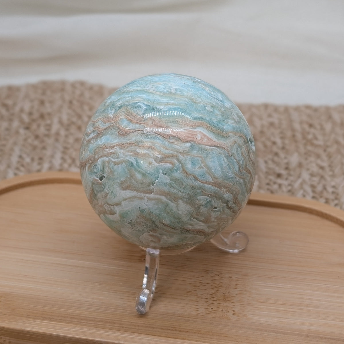 Blauer Aragonit Kugel [L]