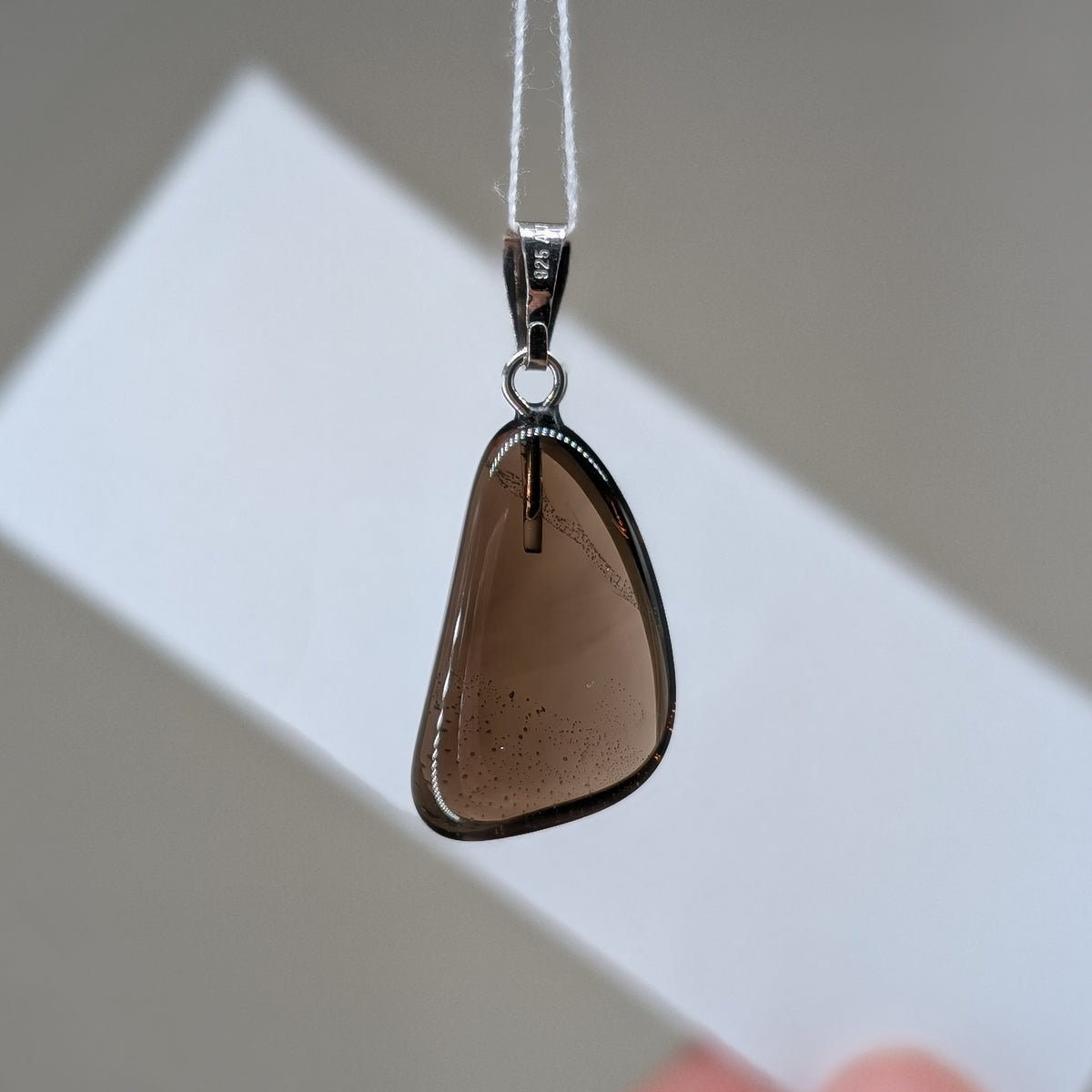 Rauchquarz Kettenanhänger, Silber [E]