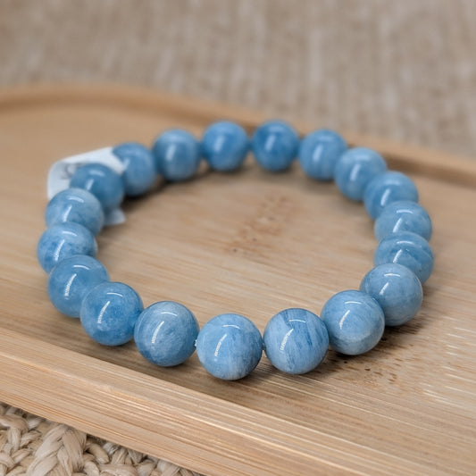 Aquamarin Armband 10 mm