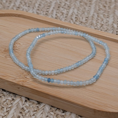 Aquamarin Armband facettiert 3mm