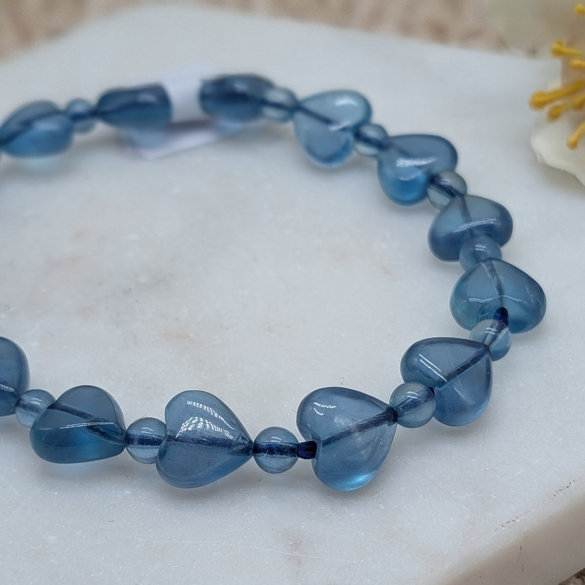 HQ Aquamarin Herz Armband