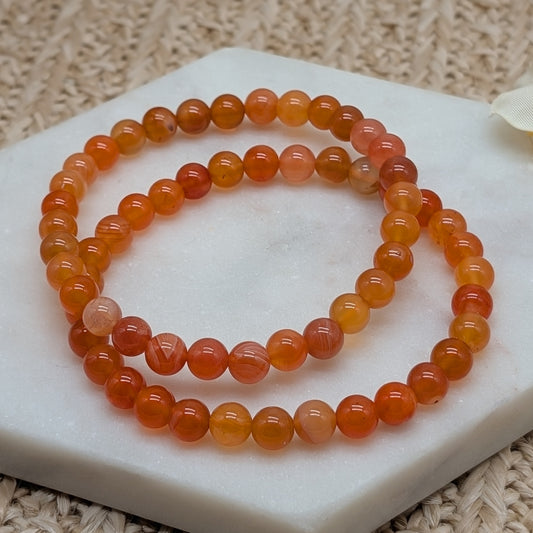 Aprikosen Achat Armband 6 mm