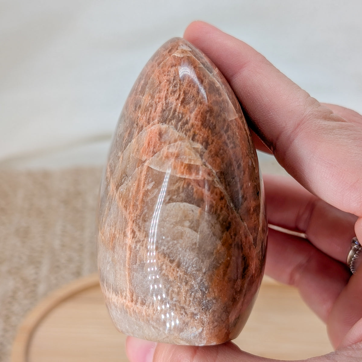 Pfirsich Mondstein Freiform [R]