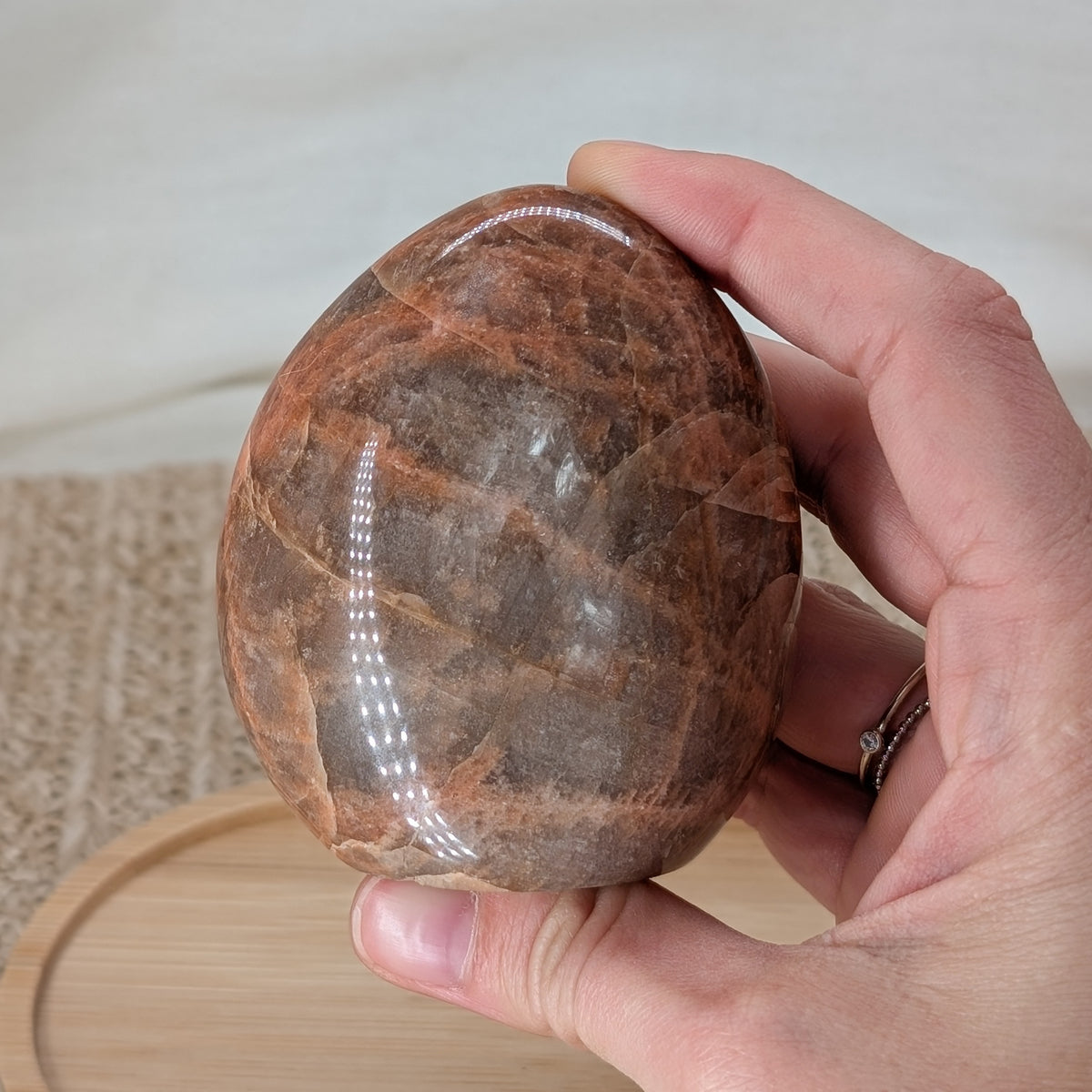 Pfirsich Mondstein Freiform [R]