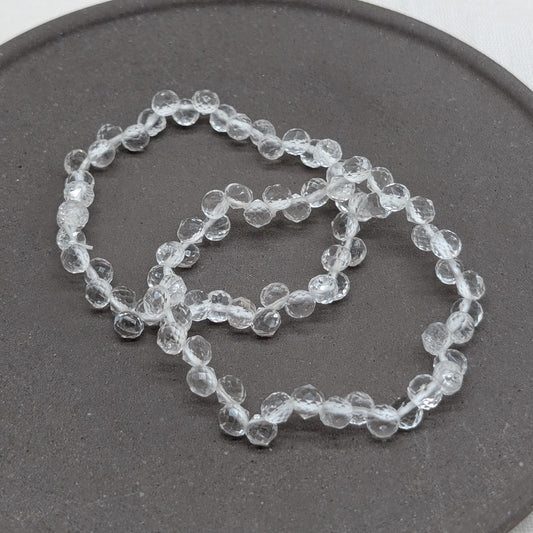 Bergkristall Armband facettiert 6 mm