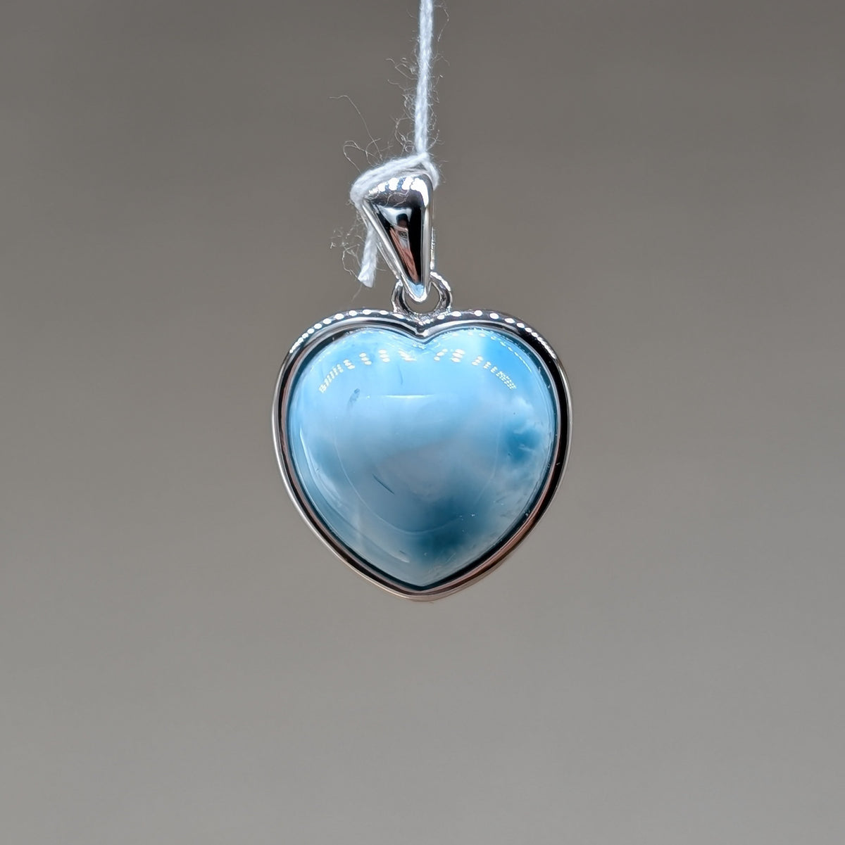 Larimar Kettenanhänger Herz, 925er Silber [K]