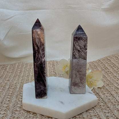 Gem Lepidolith / lila Mica Turm [LA+LB]