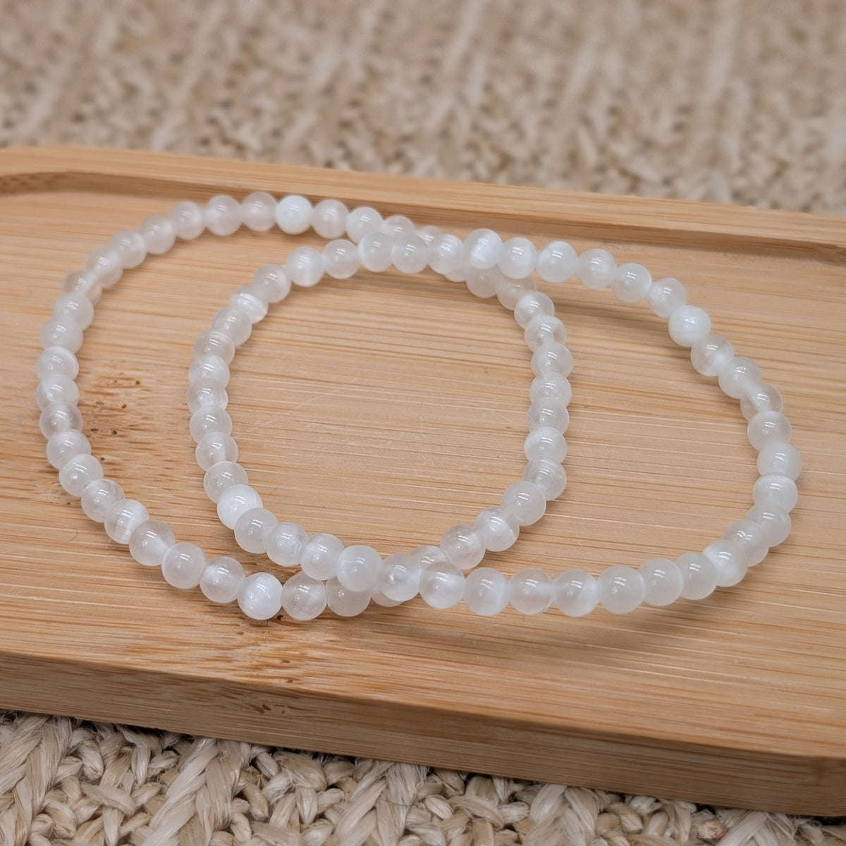 Selenit Armband 4mm