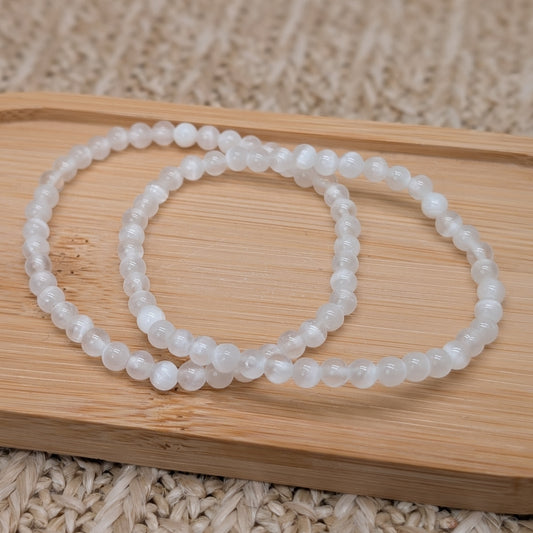 Selenit Armband 4mm
