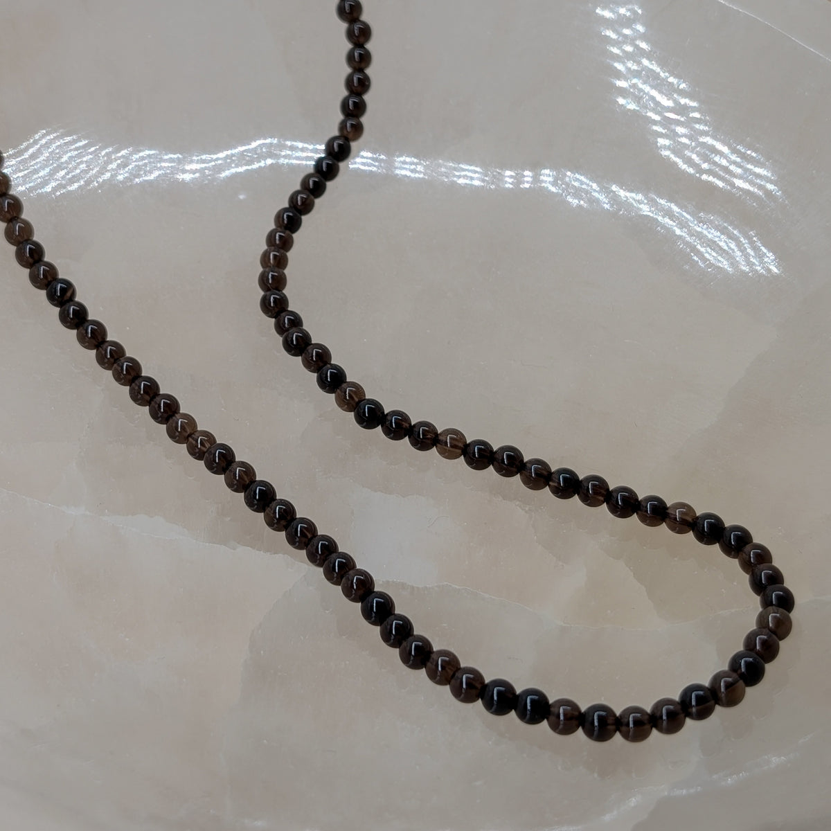 Rauchquarz Halskette 4 mm