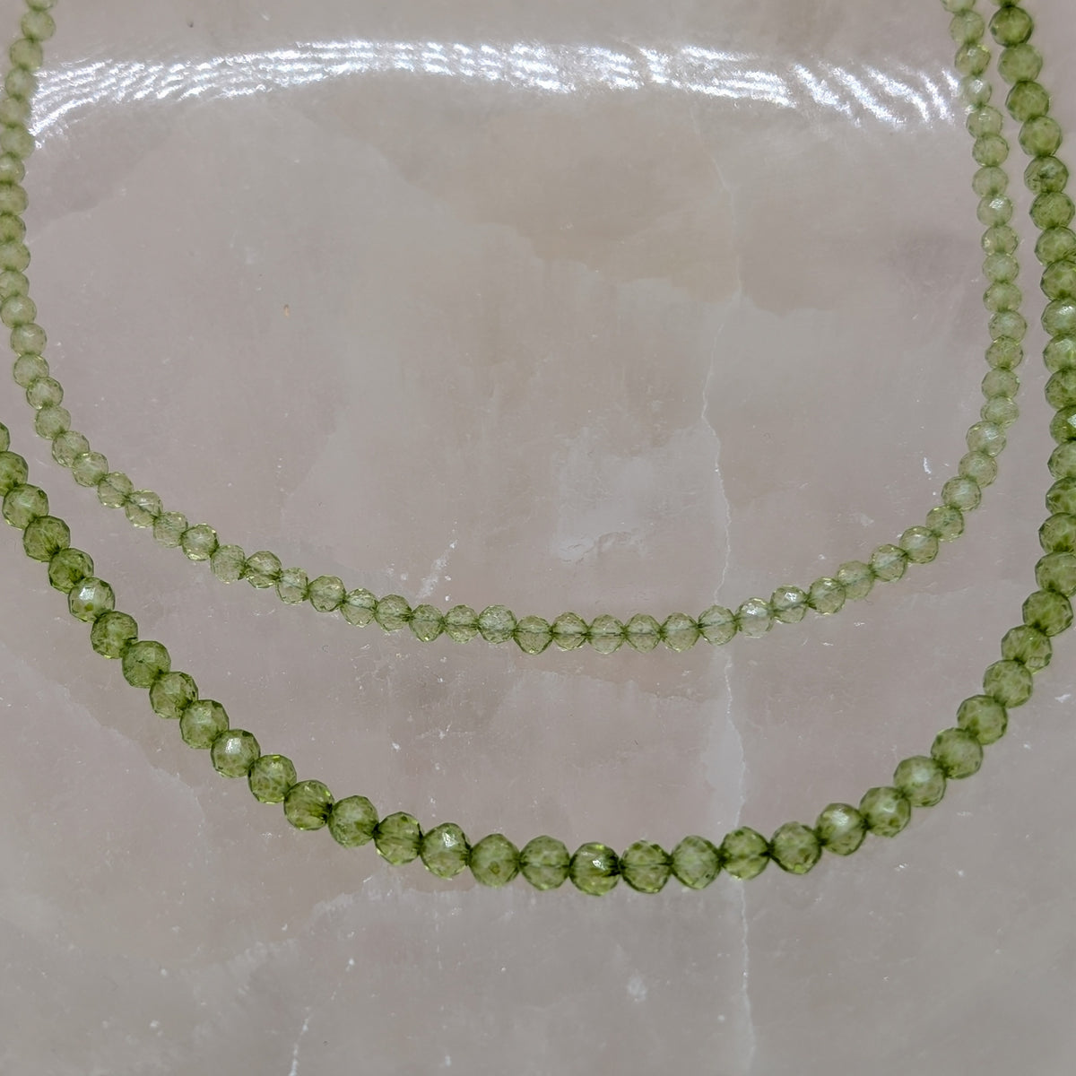 Peridot Halskette facettiert